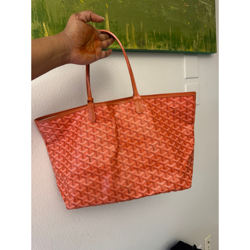 Goyard St. Louis PM Tote – Orange Canvas with Pouch - Picture 16 of 16